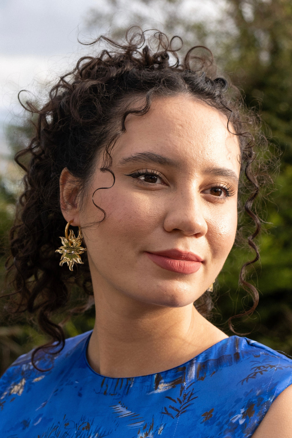 Peaceful Sun Hoop Earrings