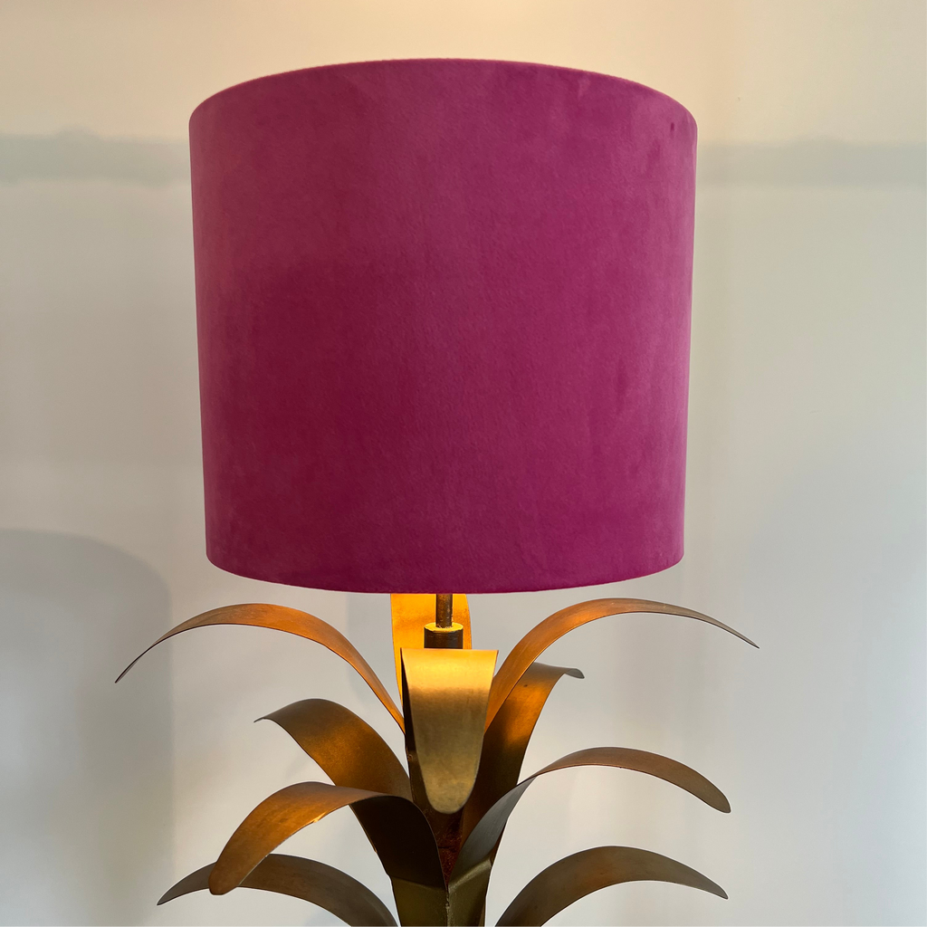 Hot Pink Velvet Drum Lampshade | Handmade Ceiling Light Shade | Bespoke UK