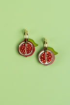 Pomegranate Hoop Earrings