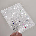 Hello Claws | Silver Star Heart 5D Nail Deco Sticker