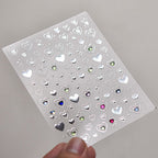Hello Claws | Silver Star Heart 5D Nail Deco Sticker