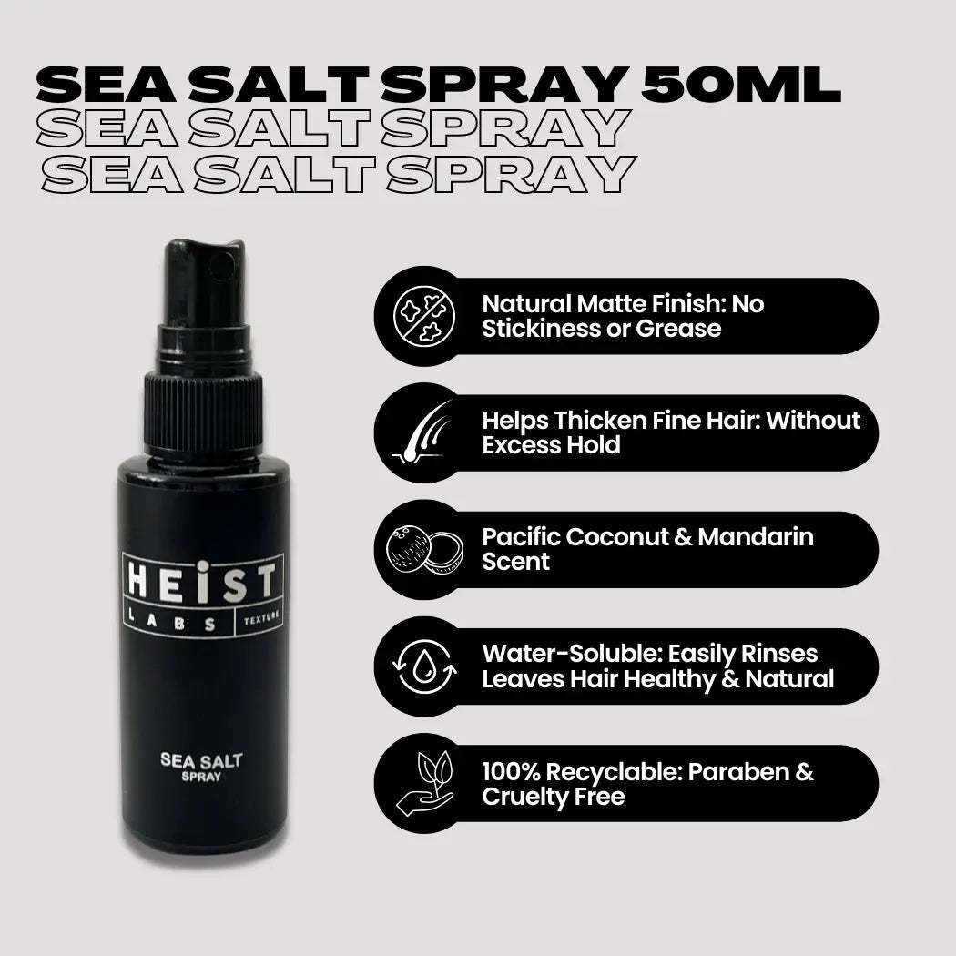 Sea Salt Spray by Heist Labs - Texture & Grip Styling Spray (50ml Travel Size)