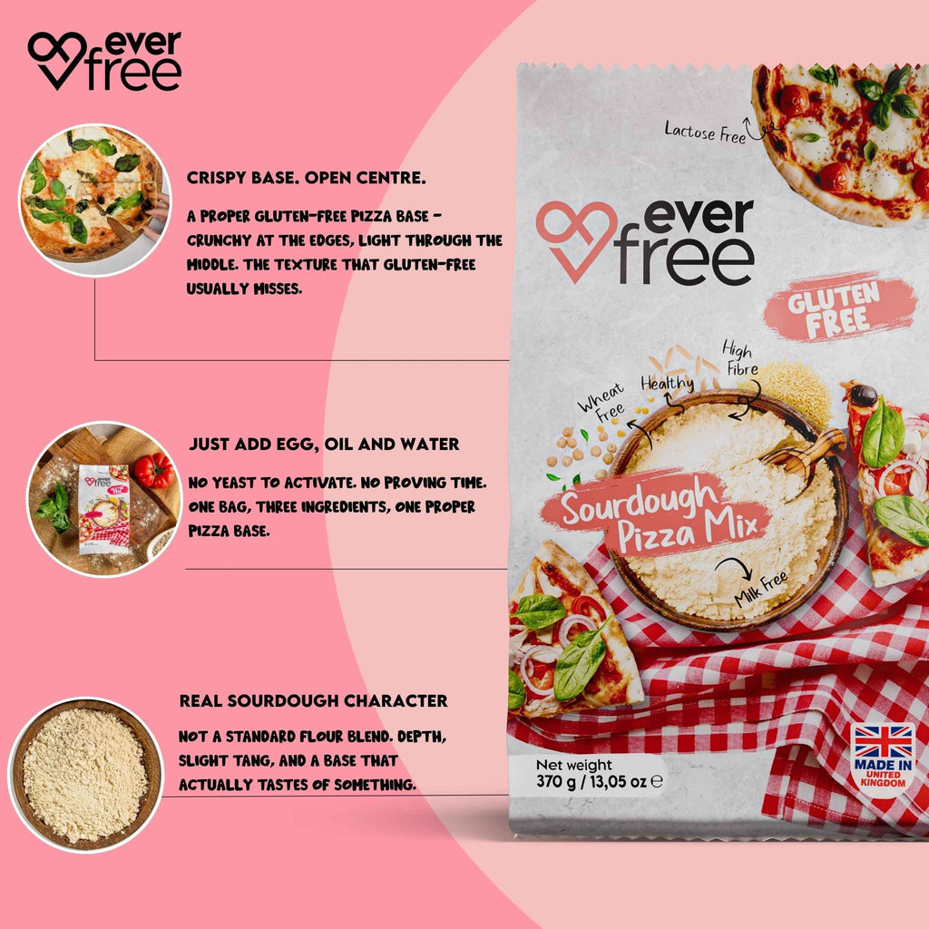 EverFree Gluten-Free Sourdough Pizza Mix - 370g | Pack of 3