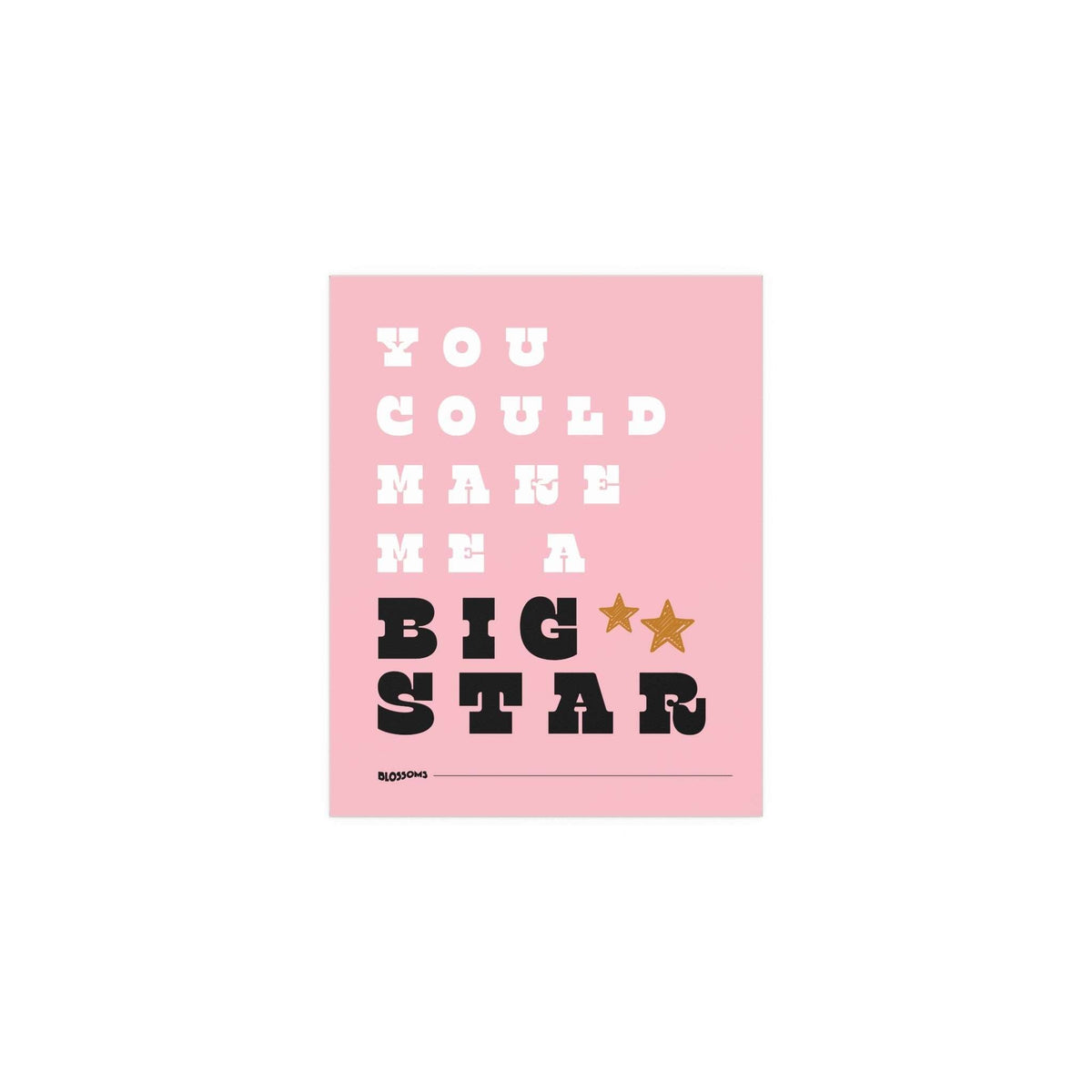 Blossoms - Big Star (Pink + White + Black)