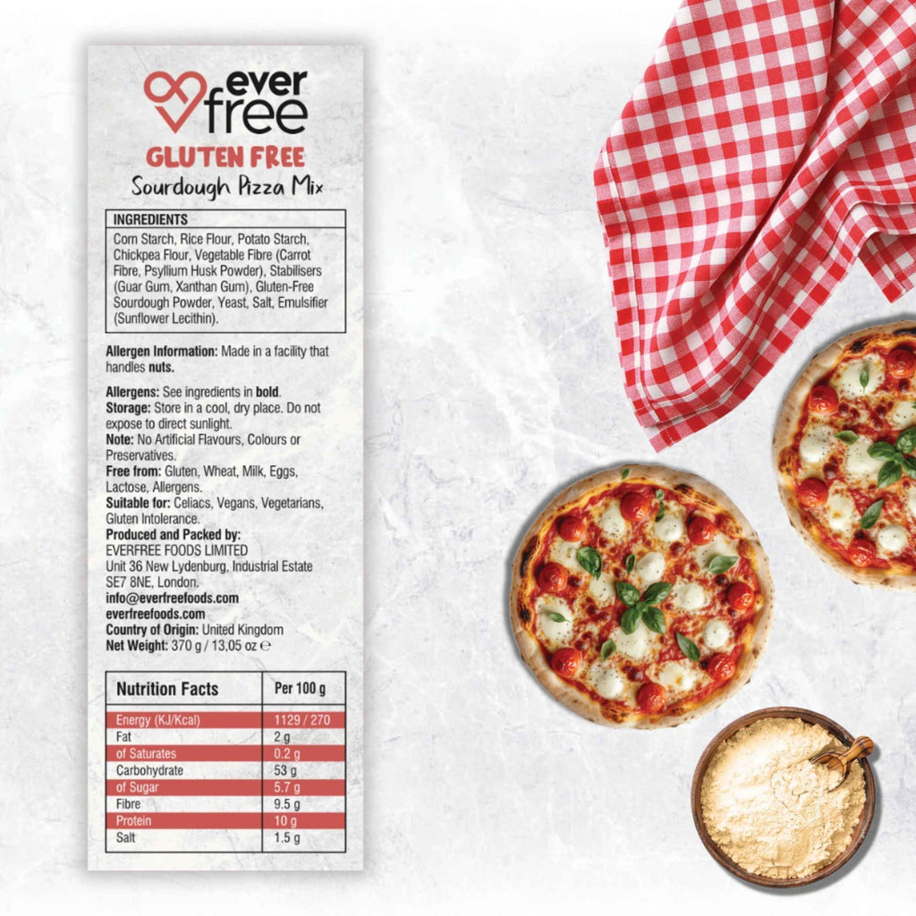 EverFree Gluten-Free Sourdough Pizza Mix - 370g | Pack of 3