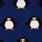 Navy Penguin Bamboo Socks