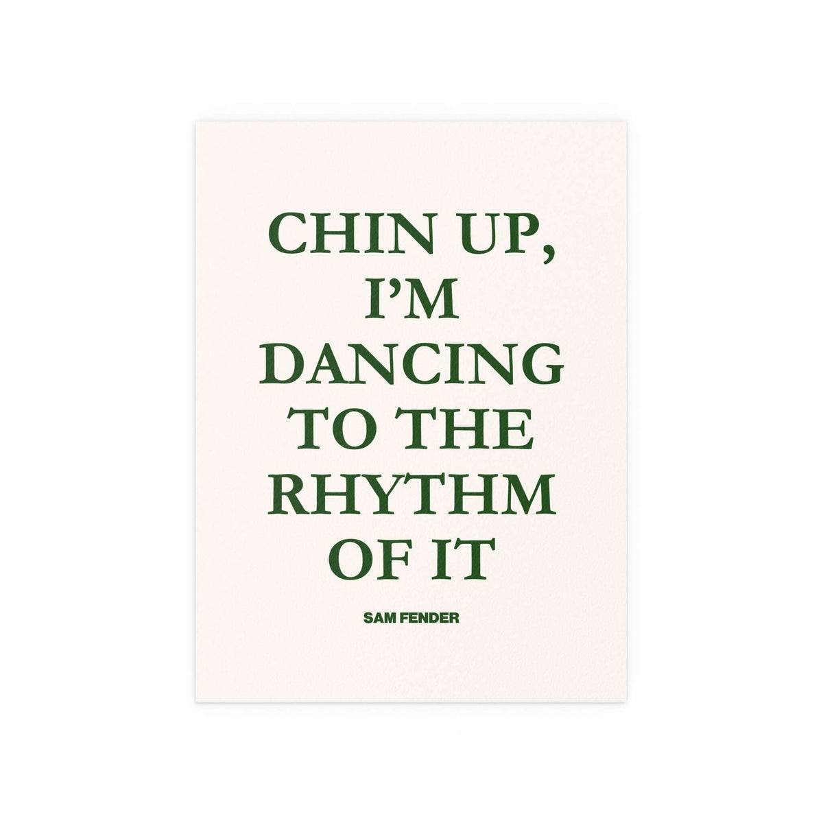 Sam Fender - Chin Up (Green + Off-white)