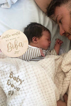 Customized Cocole Beige Baby Blanket - Plush Microfiber