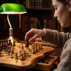 Handcrafted Olive Wood Chess Set with Drawer | Live Edge Red or Black Board