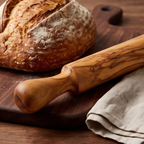 Olive Wood Professional Rolling Pin | Traditional Hardwood Pastry Dough Roller