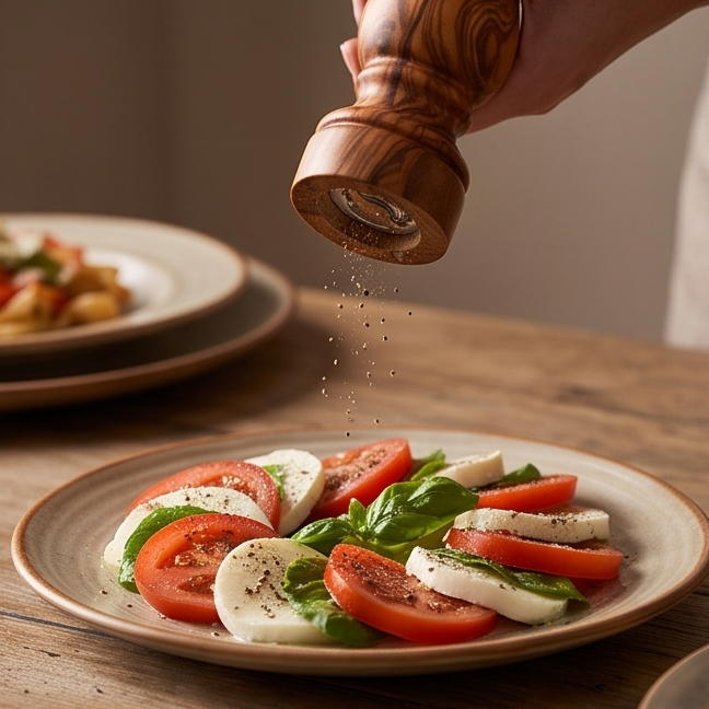 Olive Wood Spice Grinder Mill | Traditional Wooden Salt & Pepper Herb Shaker