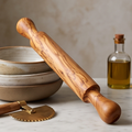 Olive Wood Professional Rolling Pin | Traditional Hardwood Pastry Dough Roller