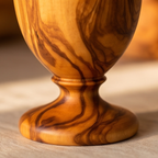 Olive Wood Egg Cup | Wooden Soft Boiled Egg Holder Breakfast Serving Stand