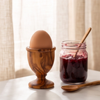 Olive Wood Egg Cup | Wooden Soft Boiled Egg Holder Breakfast Serving Stand
