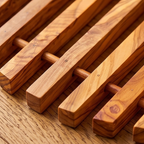 Handcrafted Fish Shaped Olive Wood Trivet (26x19 cm) | Hot Pad