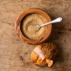 Handcrafted Pear Shaped Olive Wood Sugar Bowl & Spice Jar (12 cm)