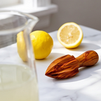 Handcrafted Olive Wood Lemon Squeezer & Citrus Reamer | Wooden Juicer
