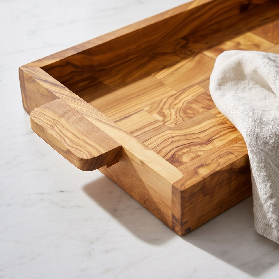 End grain Olive wood tray 40 cm and 45 cm