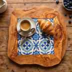 Olive Wood Medium Rustic Olive Wood Ceramic Tray, serving tray, natural, handmade, gift