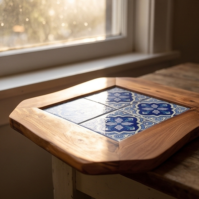Olive Wood Medium Rustic Olive Wood Ceramic Tray, serving tray, natural, handmade, gift