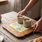 Olive Wood Medium Rustic Olive Wood Ceramic Tray, serving tray, natural, handmade, gift
