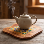 Olive Wood Medium Rustic Olive Wood Ceramic Tray, serving tray, natural, handmade, gift