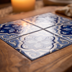 Rustic Olive Wood Ceramic Tray | Various Colours