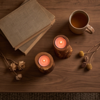 Handcrafted Rustic Olive Wood Log Candle Holder (8cm, 10cm & 12cm) – Rustic Tealight Pillar