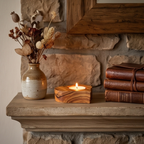 Handcrafted Olive Wood Heart Candle Holder (8 cm) – Romantic Wooden Gift