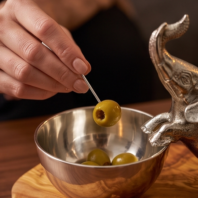 Olive wood Base Elephant Bowl