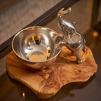 Olive wood Base Elephant Bowl