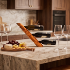 Olive Wood Round Bottle Holder 3 Holes, Wine Bottle Holder, bar accessories, wine lovers