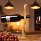 Olive Wood Bottle Holder 4 Holes Satix 40 cm