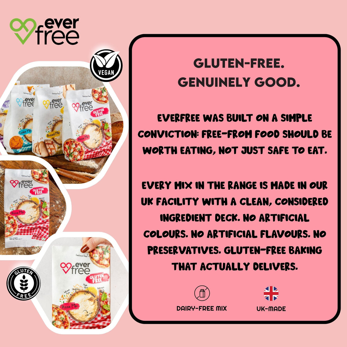 EverFree Gluten-Free Sourdough Pizza Mix - 370g | Pack of 3
