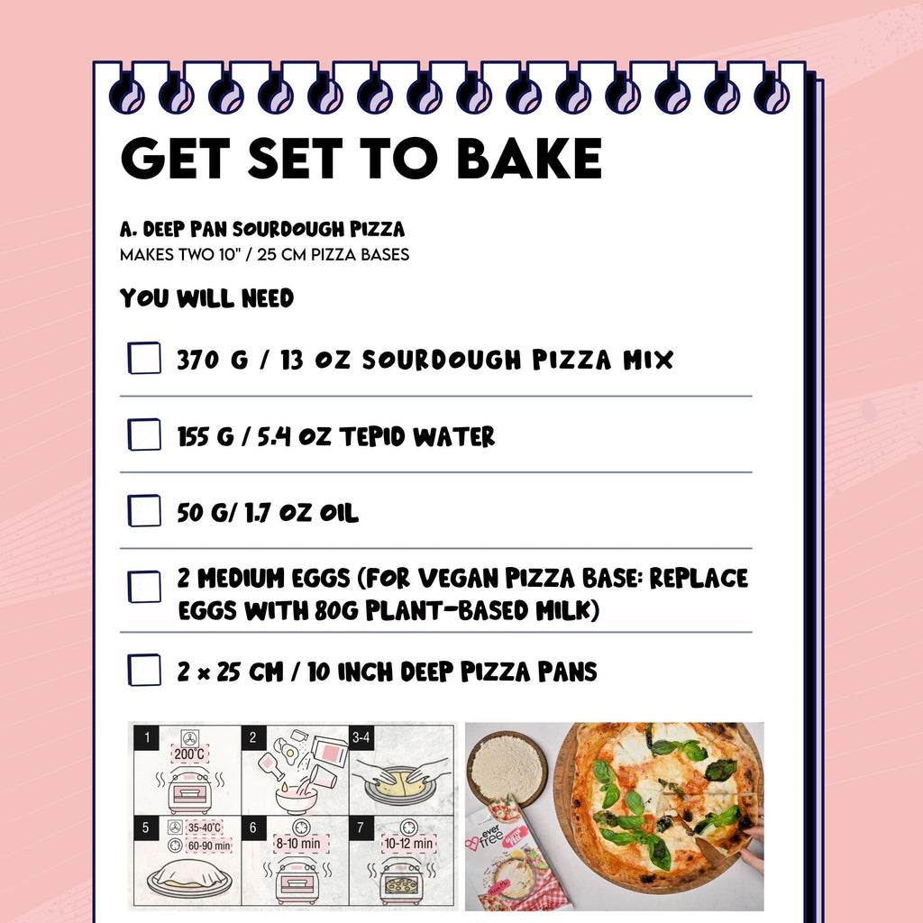 EverFree Gluten-Free Sourdough Pizza Mix - 370g | Pack of 3