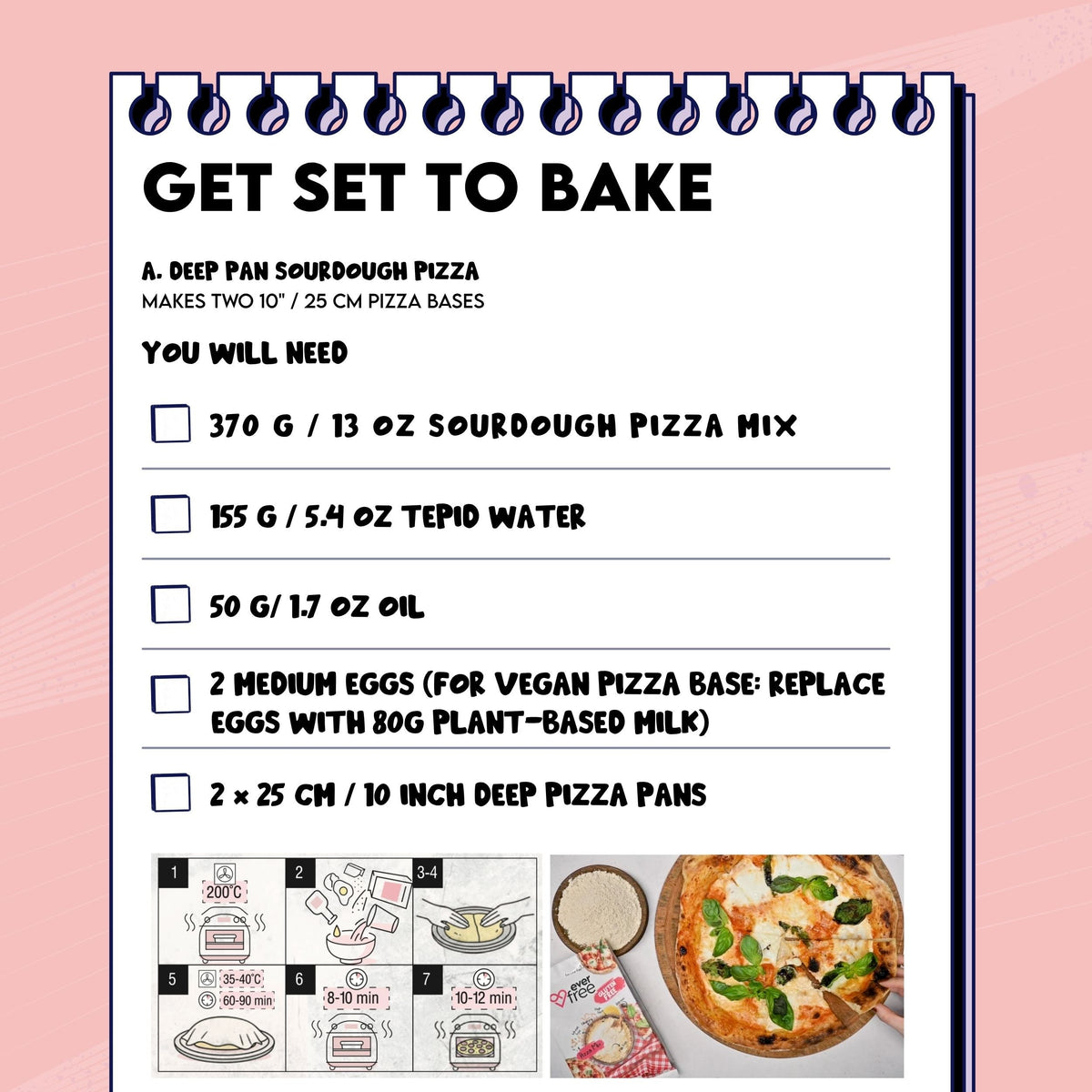 EverFree Gluten-Free Sourdough Pizza Mix - 370g | Pack of 3