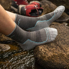 Ladies Micro Crew Lightweight Hiking Merino Socks