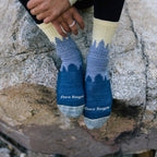 Ladies Micro Crew Midweight Hiking Merino Wool Seamless Socks