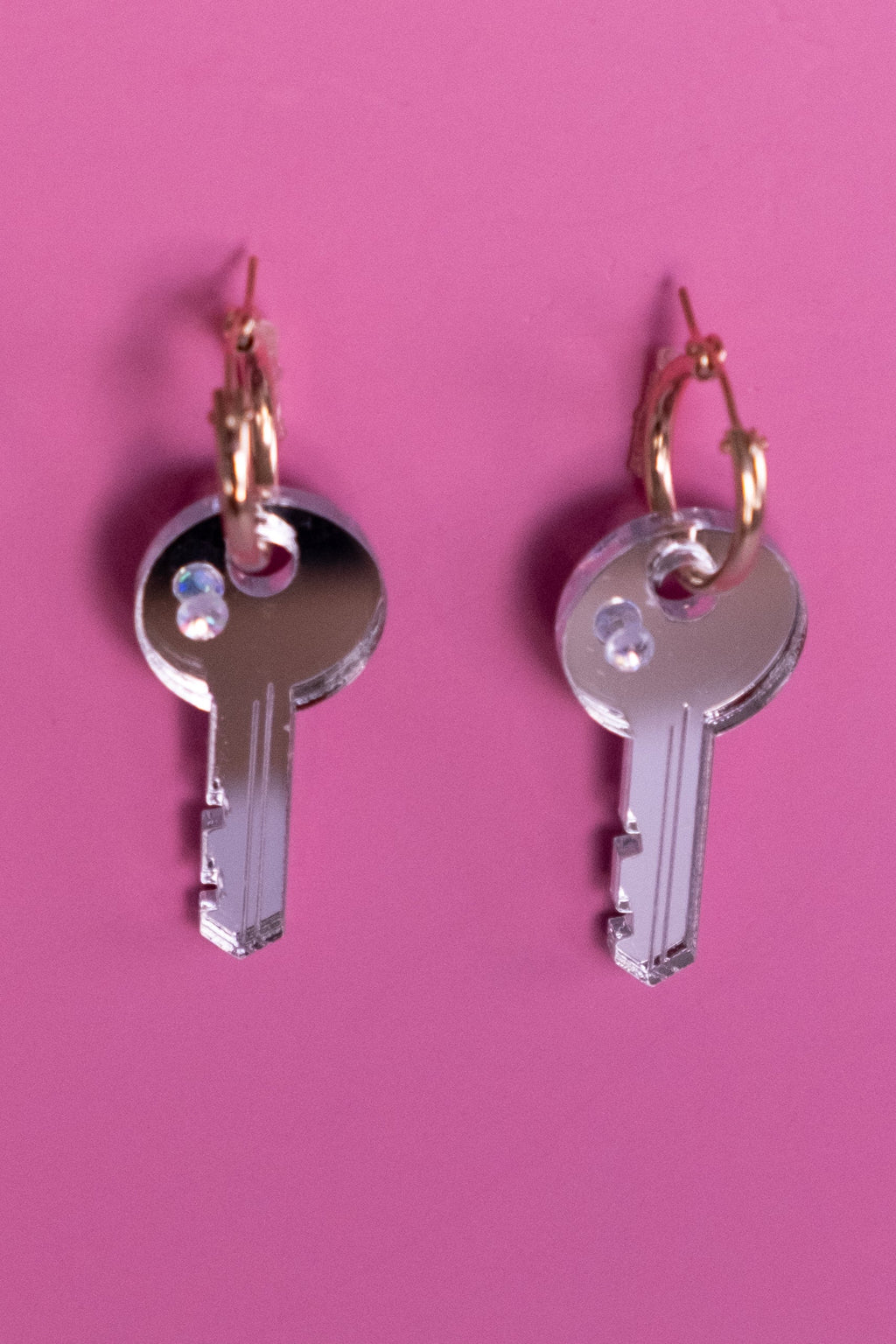 Key Hoop Earrings