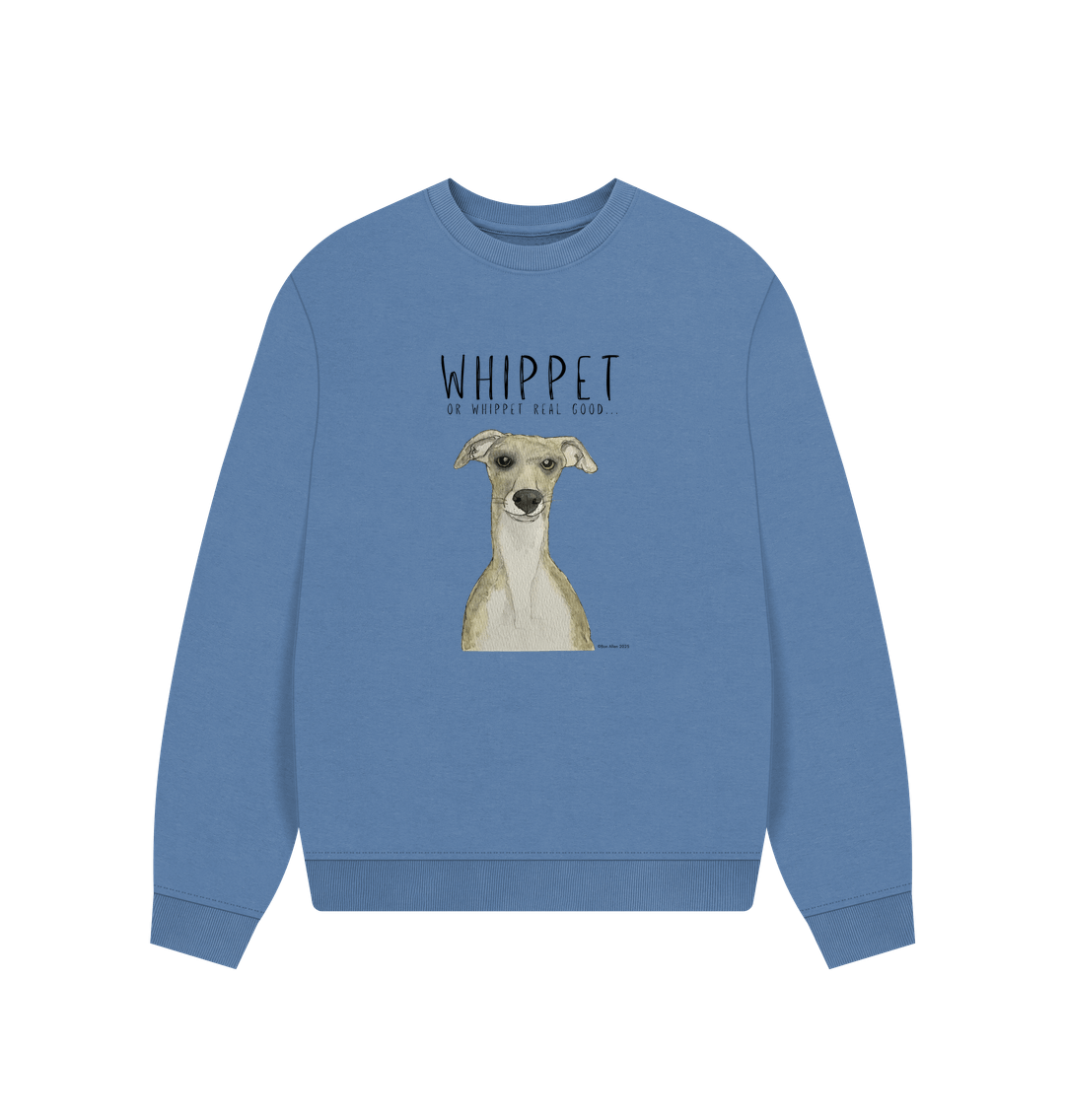 Whippet-Inspired Women’s Oversized Sweatshirt: Cozy, Cool, and Zoomie-Approved!