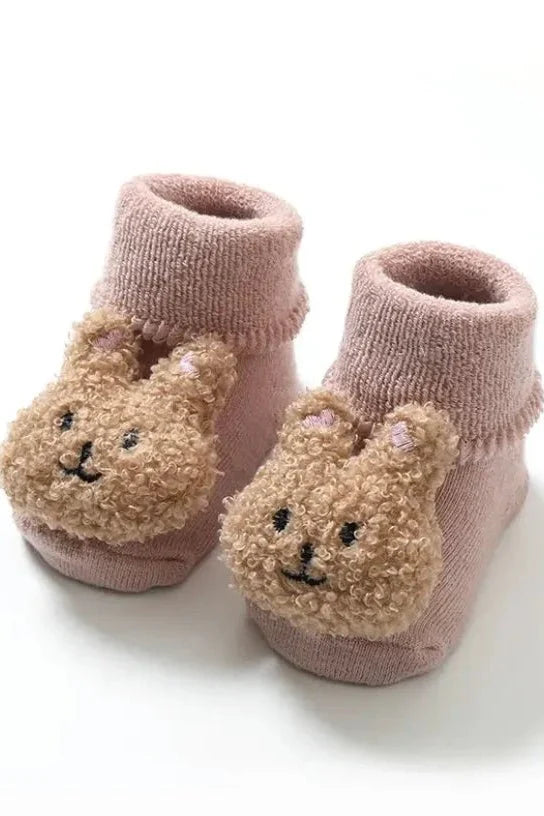 Boucle Teddy Slipper Socks For Little Feet