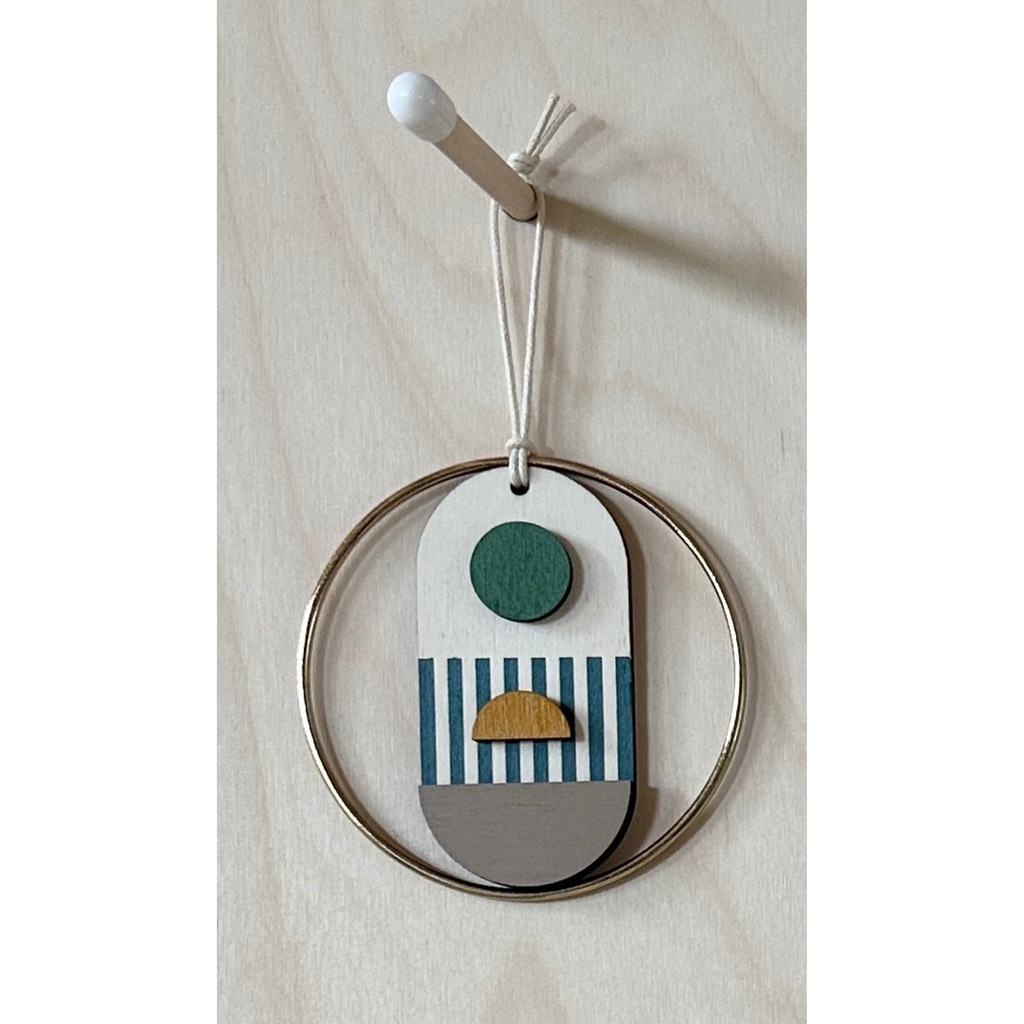 Small Geometric Wall Hanging - Mini Mid-Century Wall Art - Little Wooden Decoration - Contemporary Wall Decor