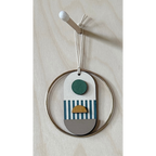Small Geometric Wall Hanging - Mini Mid-Century Wall Art - Little Wooden Decoration - Contemporary Wall Decor