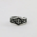 Eihwaz Letter Y Rune Ring - Adjustable
