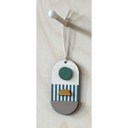 Geometric Decoration - Mini Mid-Century Wall Art - Little Wooden Decoration - Green & Yellow Decor