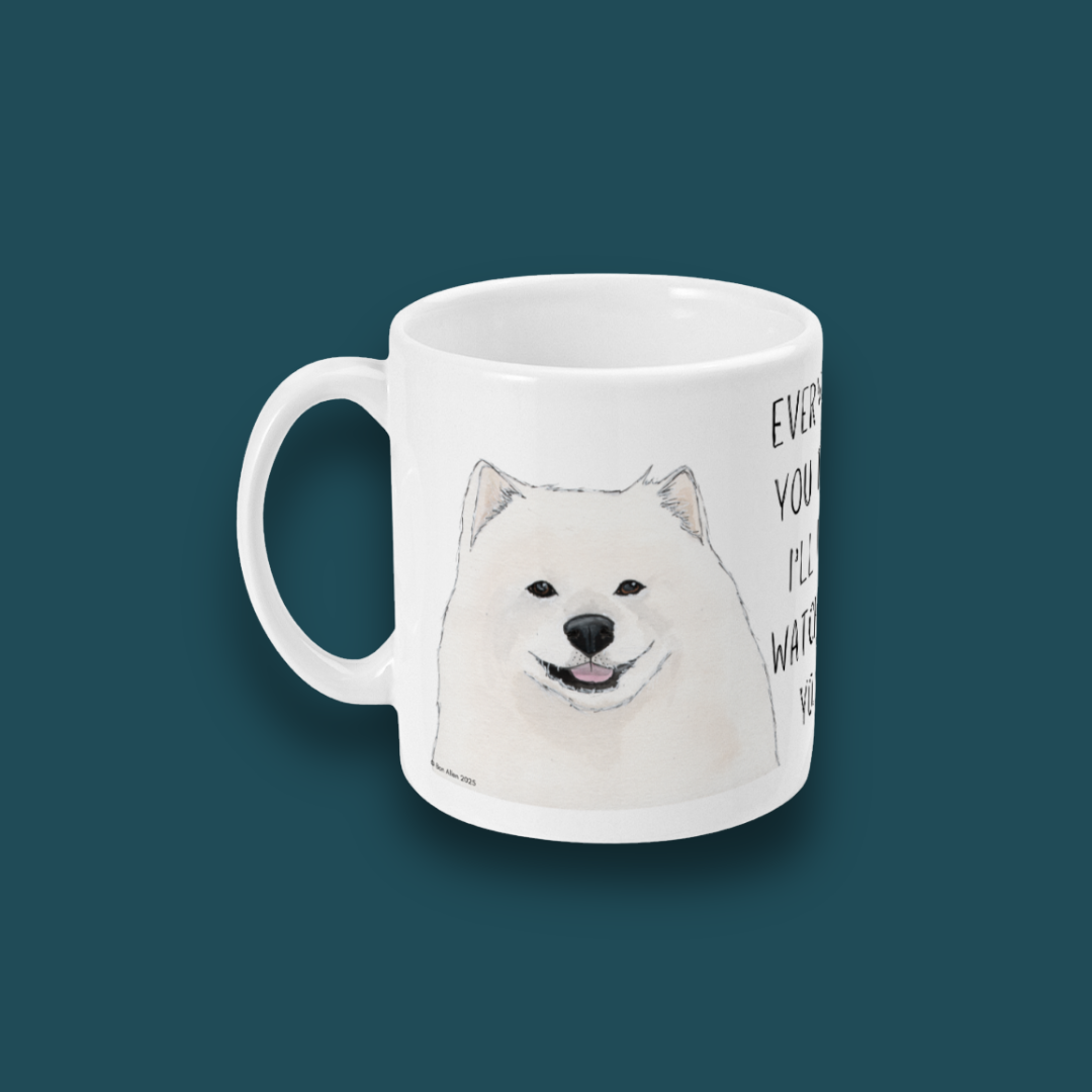 Samoyed Stalker: The Mug That Watches Your Every Sip