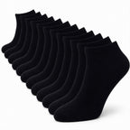Sock Stack Mens Trainer Socks 12 Pairs Breathable Cotton Blend Arch Support Anti Crimping