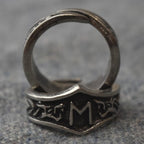 Ehwaz Letter E Rune Ring - Adjustable