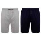 Sock Stack Men's Cotton Lounge Shorts Stretchable 2 Pack Black Navy Grey Durable