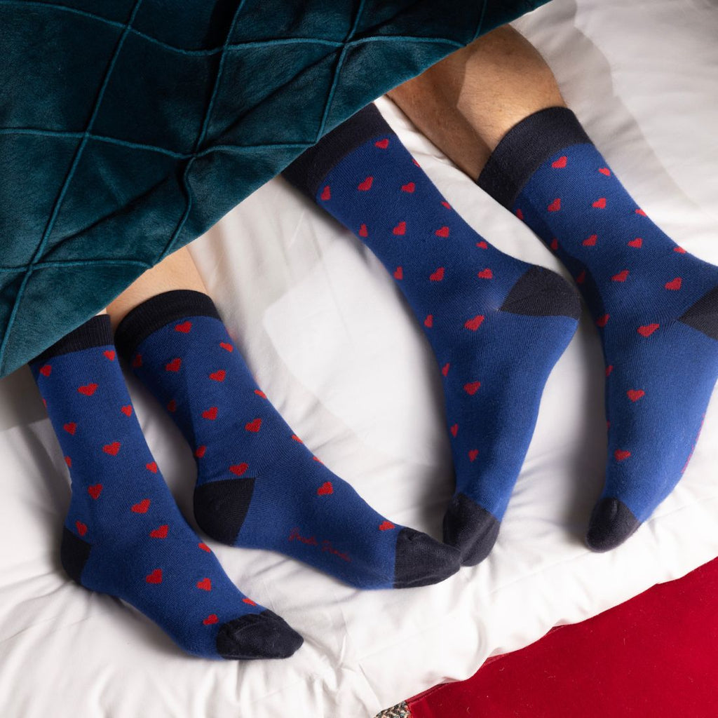 Love Heart Sock Box - 3 Pairs of Bamboo Socks (His)